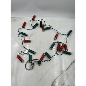Remington Shotgun Shell String Lights Red Green Christmas Hunting Decor Cabin